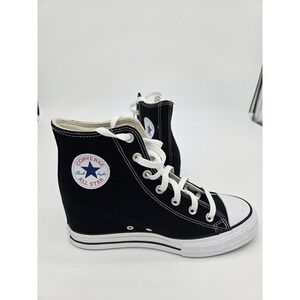 Converse Chuck Taylor All Star Wedge A11909C Women 10 Black Platform Shoes RG039